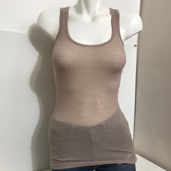 Urban Behaviour Brown Nude Round Neck Soft TankTop - Picture 3 of 8